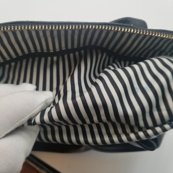 Kate Spade Julia Street Bow Satchel Handbag Black Pebble Leather Top Handle - Picture 13 of 14